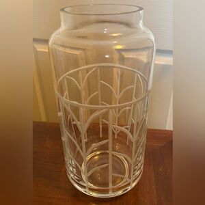 Tiffany & Co. Glass Vase with White Accents